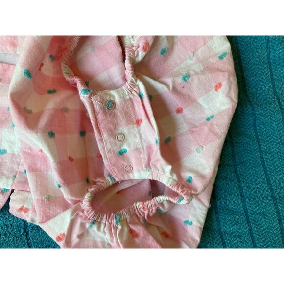 EGG Susan Lazar Romper Pink & White Gingham Dots ~ 12-18 Months Sweet & Adorable - Picture 6 of 6